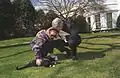 President Bill Clinton and First Lady Hillary Clinton Playing with Socks