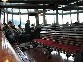 Pianist entertaining passengers