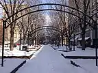 Piatt Park in Winter facing Vine.