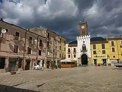 Umberto I square with the civic tower