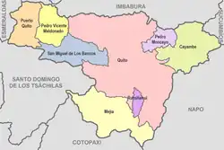 Cantons of Pichincha Province