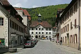 The Hôtel de ville (town hall) of Moutier