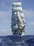 Picton Castle under full sail