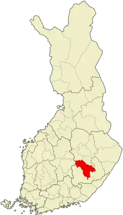 Location of Pieksämäki sub-region