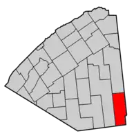 Map highlighting Piercefield's location within St. Lawrence County.