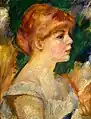 Profile portrait of Suzanne Valadon, by Renoir, 1885