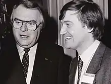 Bernard Le Grelle and French Prime minister Pierre Mauroy.