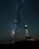 Milky Way rising over Pigeon Point Lighthouse