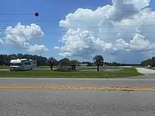 Entrance to a private airport.