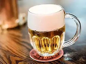 A mug of Pilsner Urquell