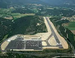 Image 13Andorra–La Seu d'Urgell Airport, located 12 kilometres (7 mi) away from Andorra, in Montferrer i Castellbò (Catalonia, Eastern Spain) (from Andorra)