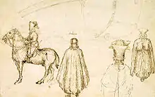 Sketches by Pisanello of the Byzantine delegation at the Council of Florence in 1439