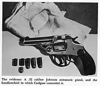 Revolver and cartridges used in the assassination of William McKinley