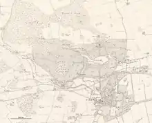 Pitfour House shown on 19th century map