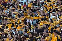 Image 34Pittsburgh Steelers' fans waving the Terrible Towel, a tradition that dates back to 1975 (from Pennsylvania)