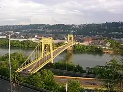 South Tenth Street Bridge, opened in 1933, over the Monongahela River at S. 10th Street.