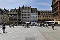 Looking west from the northern side of the cathedral. Maison Kammerzell is the yellow building on the right of the picture