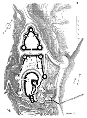 Château Gaillard had an elaborate sequence of outer and inner baileys