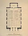 Church of The Epiphany floor plan showing pew rents and family names.  Undated.