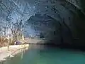 Inside the mouth of Planina Cave