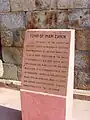 Plaque of the tomb