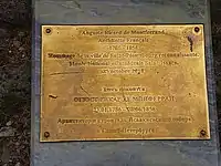 Plaque on Montferrand's grave