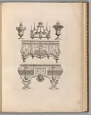 Furniture designs by Jean Bérain the Elder (late 17th-early 18th century)