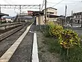 A view of the platforms and tracks.