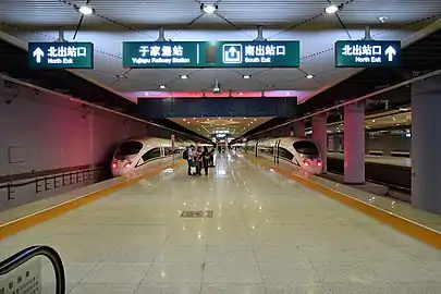 The station at platform level