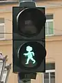 Father and Son traffic lights in front of the Plauen city hall – Green Phase (Son)