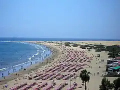 The beach of Playa del Inglés