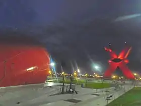 View of the Plaza De La Mexicanidad in north central Juárez