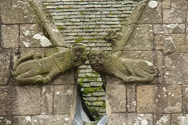 Two gargoyles at Plougonven