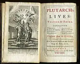 Image 6Third volume of a 1727 edition of Plutarch's Lives of the Noble Greeks and Romans printed by Jacob Tonson (from Biography)