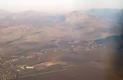 Aerial view of Dinoša village