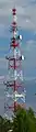 Lattice steel communications tower