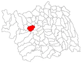 Location in Bacău County