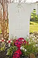 Gravestone of John Condon at the Poelcapelle British Cemetery [nl]