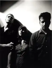 Poem Rocket ca. 1998: L to R, Michael Peters, Sandra Gardner, and Peter Gordon