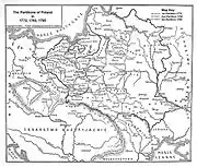 1910 map from the Historical Atlas of Poland with Lithuania Proper (Litwa)