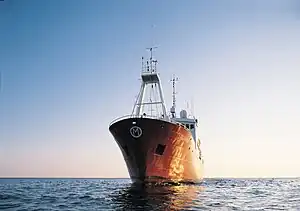 The weather ship MS Polarfront at sea