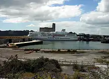 Image 66MV Pont-Aven: Brittany Ferries service to Roscoff, France and Santander, Spain in Millbay Docks (from Plymouth)