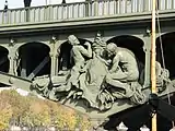 Sculpture group (c. 1900), Pont de Bir-Hakeim, Paris.