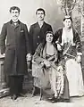 Pontic family of Russia at the beginning of the century, wearing traditional costume.