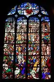 Stained glass inside the Cathédrale Saint-Maclou de Pontoise