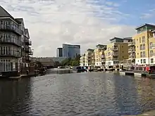 Brentford Lock development with GlaxoSmithKline building in the background