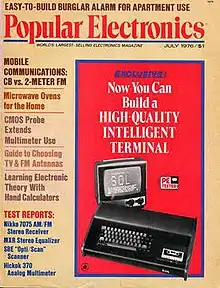 Cover of Popular Electronics showing the mock-up of the Sol