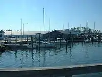 Boats parked at the Poquoson Marina. Boating has been an important part of Poquoson's economy since its inception.