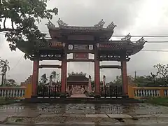 Tam quan at a temple in Hội An