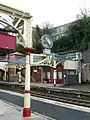 A banner repeater signal on the Glasgow-bound platform